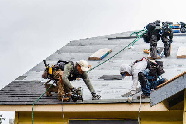 Professional Roofing technician working in Sloan, NY